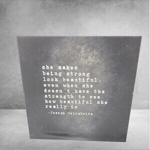 CUSTOM MADE -- Inspirational Plaque, Hangable, Canvas on Wood Frame